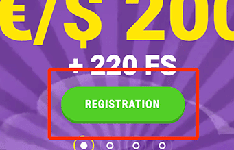Klik op de knop registration