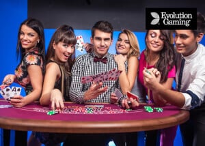 Blackjack party evolution gaming