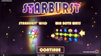 Winnende combinaties maken starburst