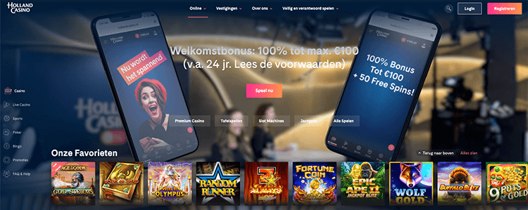 Screenshot holland casino online