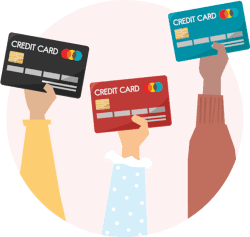 Verschillende creditcards gebruiken