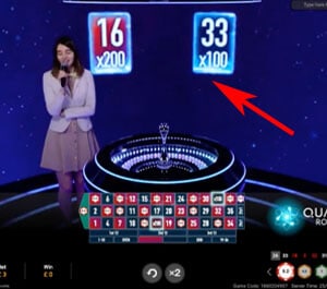 Quantum roulette multipliers