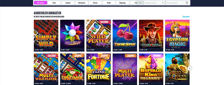 Spellen in het online casino