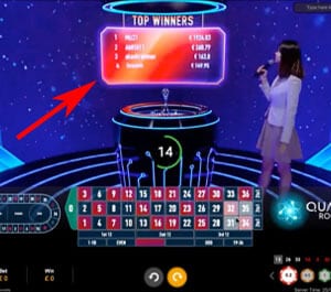 Top winners quantum roulette