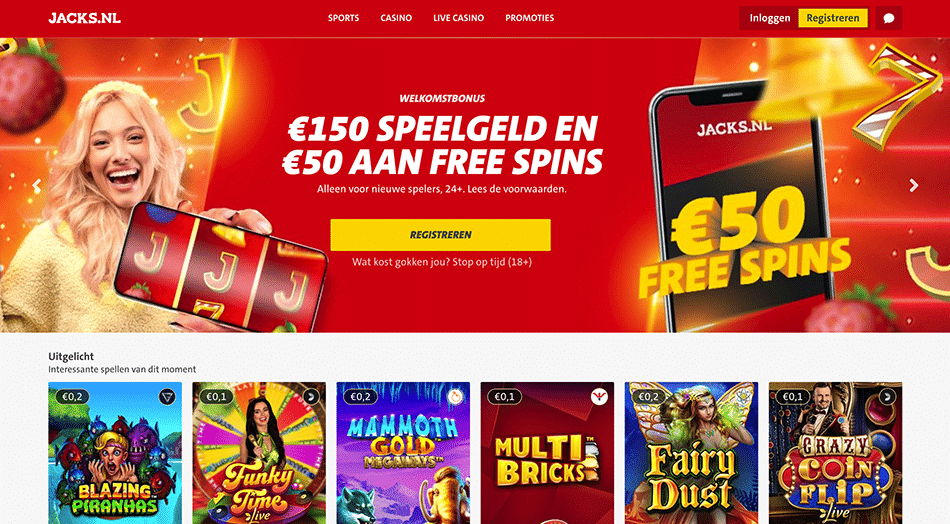 Jacks casino screenshot